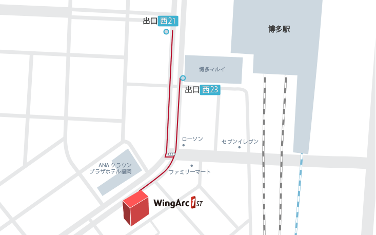 ウイングアーク１ｓｔ株式会社　福岡オフィス アクセスマップ