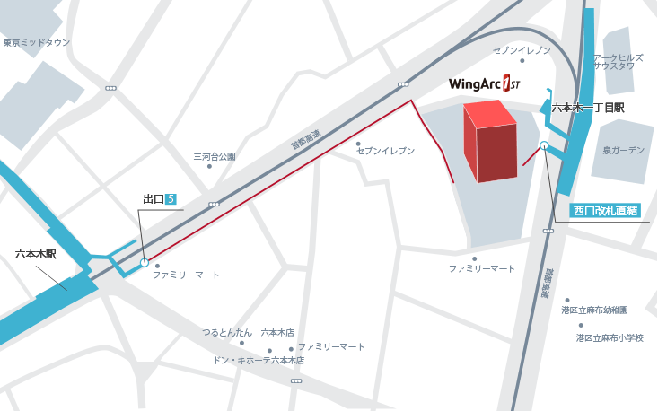 ウイングアーク１ｓｔ株式会社　本社 アクセスマップ