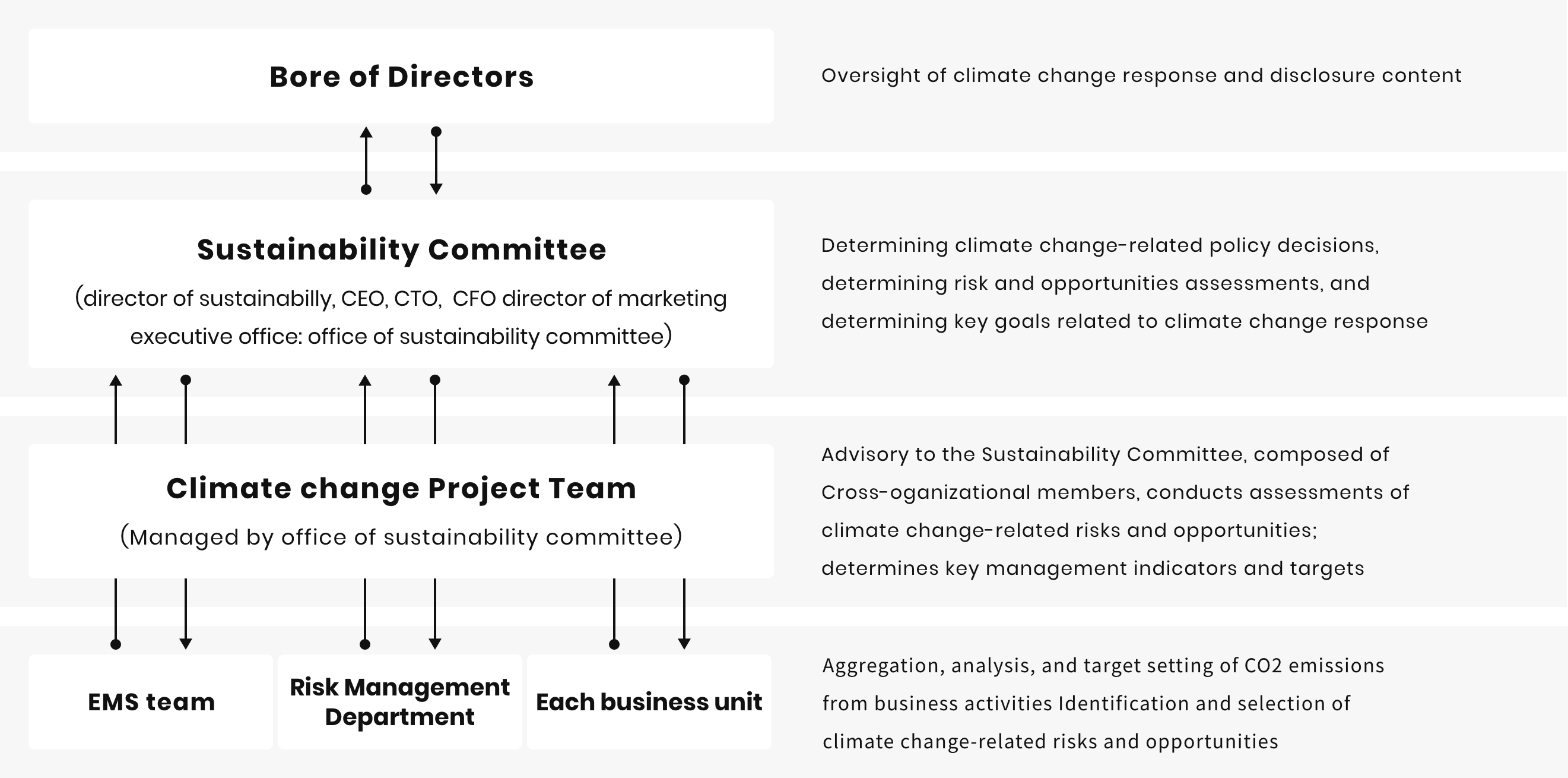 Diagram of governance structure